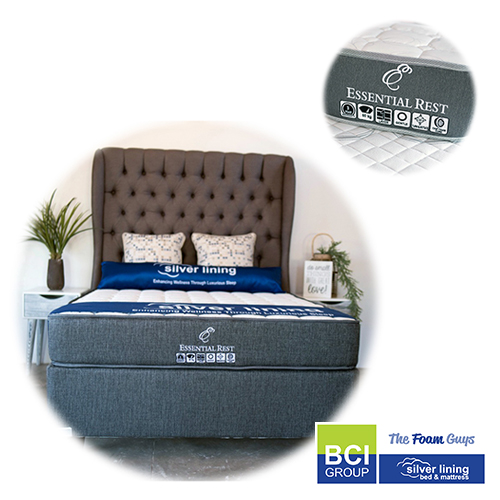 Family Furniture | Silver Lining Essential Rest Mattress + Base | Various Sizes - Single/ Three Quarter/ Double/ Queen/ King Size Mattress