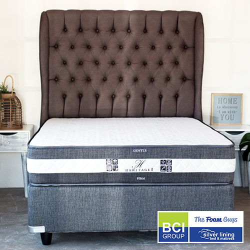 Family Furniture | Silver Lining Heritage I Mattress + Base | Various Sizes - Single/ Three Quarter/ Double/ Queen/ King Size Mattress