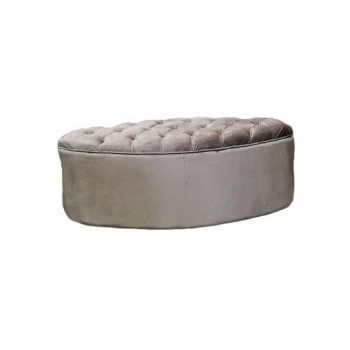 Family Furniture | Carson Bed Bench / Ottoman - Button Style / Oval Shape