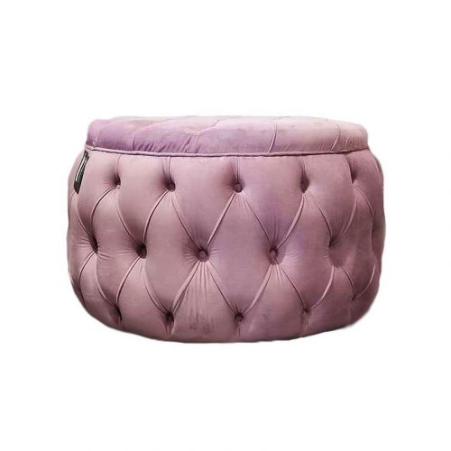 Family Furniture | Round Button Ottoman With Legs - Custom Design