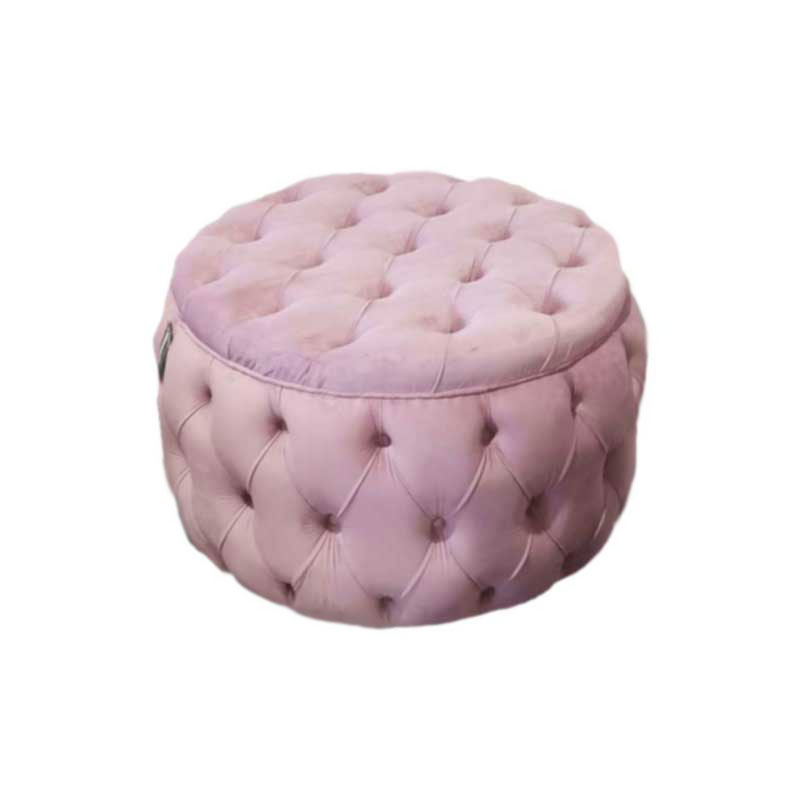 Family Furniture | Round Button Ottoman With Legs - Custom Design