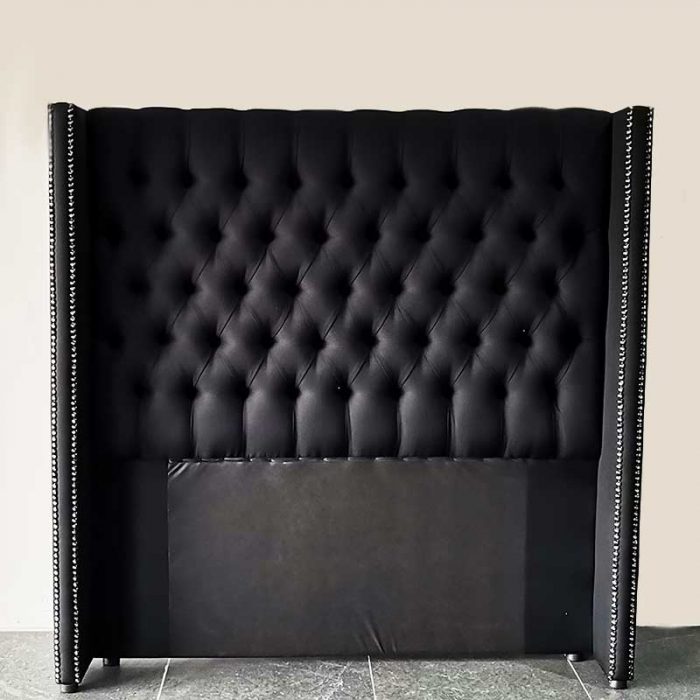 Family Furniture | Owen Wingback Diamond Button Headboard | Various Sizes - Single/ Three Quarter/ Double/ Queen/ King Size Bed