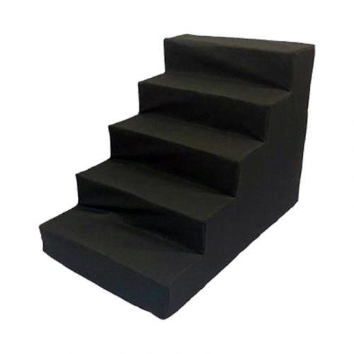 Family Furniture | Silver Lining Doggie Steps: Narrow / 5x Step / Black Canvas